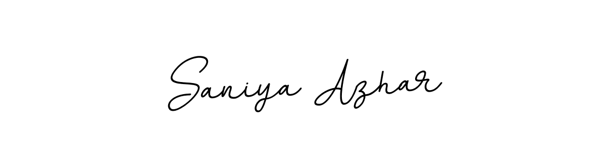 Saniya Azhar stylish signature style. Best Handwritten Sign (BallpointsItalic-DORy9) for my name. Handwritten Signature Collection Ideas for my name Saniya Azhar. Saniya Azhar signature style 11 images and pictures png