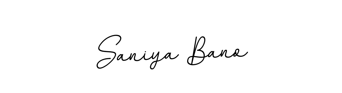 Create a beautiful signature design for name Saniya Bano. With this signature (BallpointsItalic-DORy9) fonts, you can make a handwritten signature for free. Saniya Bano signature style 11 images and pictures png