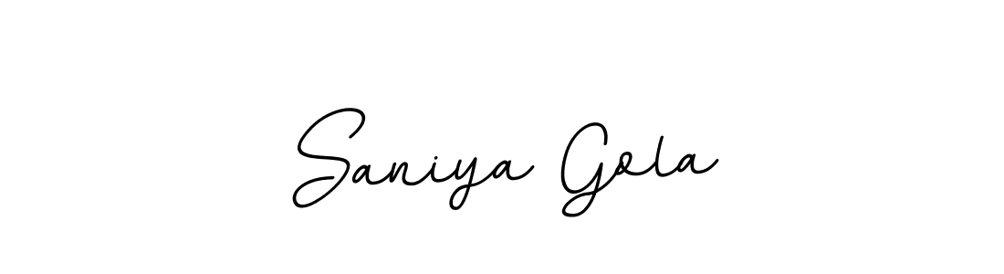Saniya Gola stylish signature style. Best Handwritten Sign (BallpointsItalic-DORy9) for my name. Handwritten Signature Collection Ideas for my name Saniya Gola. Saniya Gola signature style 11 images and pictures png