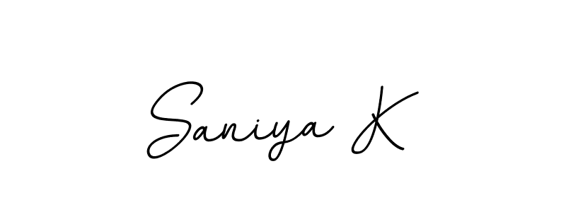 Design your own signature with our free online signature maker. With this signature software, you can create a handwritten (BallpointsItalic-DORy9) signature for name Saniya K. Saniya K signature style 11 images and pictures png