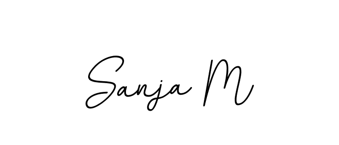 Create a beautiful signature design for name Sanja M. With this signature (BallpointsItalic-DORy9) fonts, you can make a handwritten signature for free. Sanja M signature style 11 images and pictures png