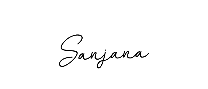 How to make Sanjana name signature. Use BallpointsItalic-DORy9 style for creating short signs online. This is the latest handwritten sign. Sanjana signature style 11 images and pictures png