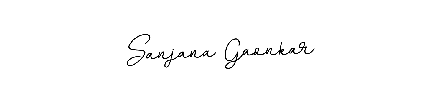 How to make Sanjana Gaonkar name signature. Use BallpointsItalic-DORy9 style for creating short signs online. This is the latest handwritten sign. Sanjana Gaonkar signature style 11 images and pictures png