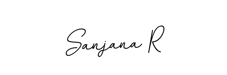 How to make Sanjana R name signature. Use BallpointsItalic-DORy9 style for creating short signs online. This is the latest handwritten sign. Sanjana R signature style 11 images and pictures png