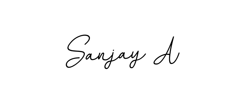 Make a beautiful signature design for name Sanjay A. With this signature (BallpointsItalic-DORy9) style, you can create a handwritten signature for free. Sanjay A signature style 11 images and pictures png