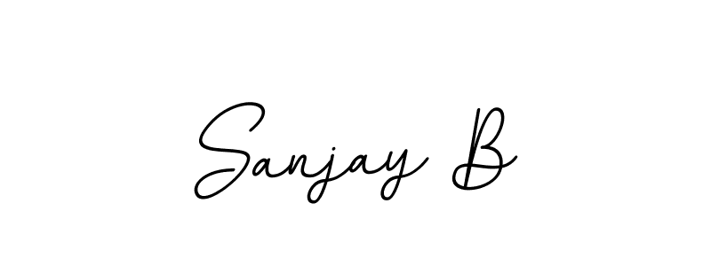 How to make Sanjay B name signature. Use BallpointsItalic-DORy9 style for creating short signs online. This is the latest handwritten sign. Sanjay B signature style 11 images and pictures png