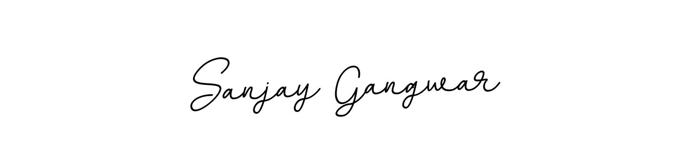 Use a signature maker to create a handwritten signature online. With this signature software, you can design (BallpointsItalic-DORy9) your own signature for name Sanjay Gangwar. Sanjay Gangwar signature style 11 images and pictures png