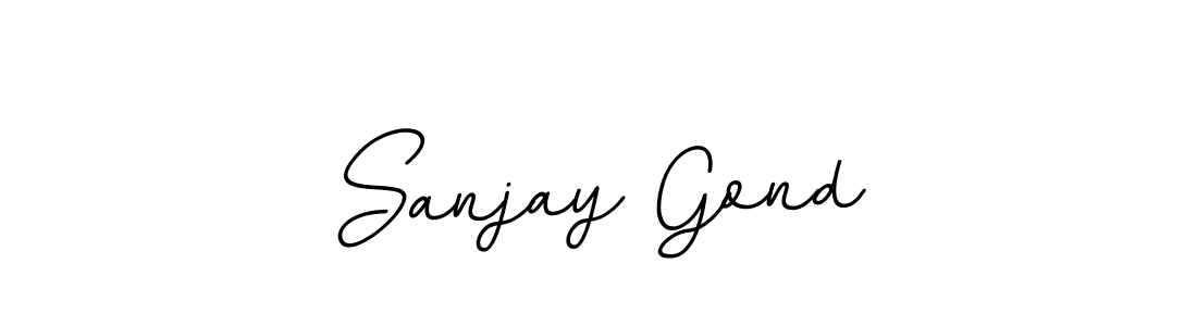 Make a beautiful signature design for name Sanjay Gond. With this signature (BallpointsItalic-DORy9) style, you can create a handwritten signature for free. Sanjay Gond signature style 11 images and pictures png