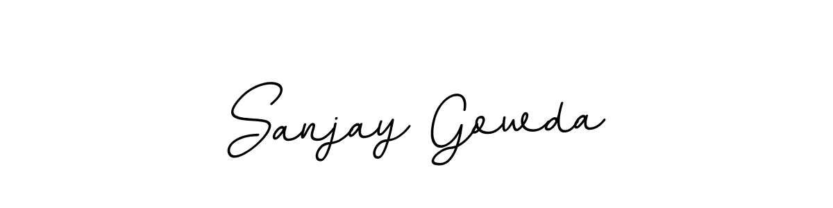 Design your own signature with our free online signature maker. With this signature software, you can create a handwritten (BallpointsItalic-DORy9) signature for name Sanjay Gowda. Sanjay Gowda signature style 11 images and pictures png