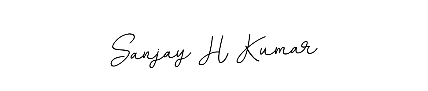 This is the best signature style for the Sanjay H Kumar name. Also you like these signature font (BallpointsItalic-DORy9). Mix name signature. Sanjay H Kumar signature style 11 images and pictures png