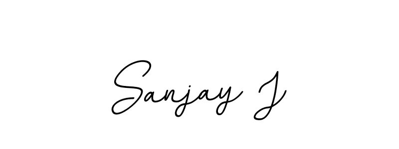 Design your own signature with our free online signature maker. With this signature software, you can create a handwritten (BallpointsItalic-DORy9) signature for name Sanjay J. Sanjay J signature style 11 images and pictures png