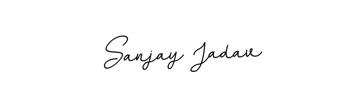 Design your own signature with our free online signature maker. With this signature software, you can create a handwritten (BallpointsItalic-DORy9) signature for name Sanjay Jadav. Sanjay Jadav signature style 11 images and pictures png
