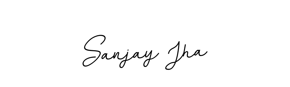 Sanjay Jha stylish signature style. Best Handwritten Sign (BallpointsItalic-DORy9) for my name. Handwritten Signature Collection Ideas for my name Sanjay Jha. Sanjay Jha signature style 11 images and pictures png
