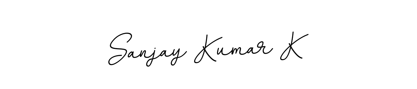 You should practise on your own different ways (BallpointsItalic-DORy9) to write your name (Sanjay Kumar K) in signature. don't let someone else do it for you. Sanjay Kumar K signature style 11 images and pictures png
