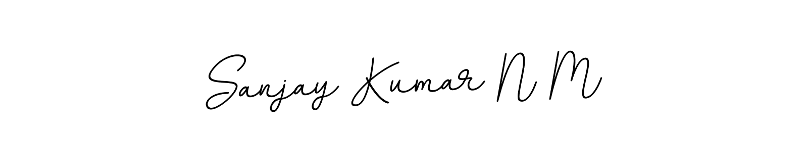 This is the best signature style for the Sanjay Kumar N M name. Also you like these signature font (BallpointsItalic-DORy9). Mix name signature. Sanjay Kumar N M signature style 11 images and pictures png