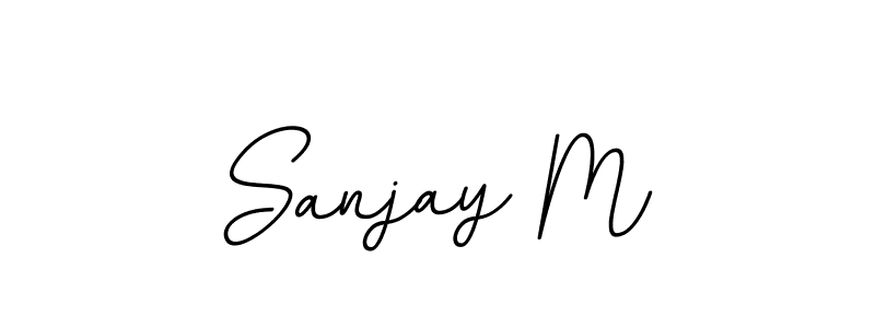 Create a beautiful signature design for name Sanjay M. With this signature (BallpointsItalic-DORy9) fonts, you can make a handwritten signature for free. Sanjay M signature style 11 images and pictures png