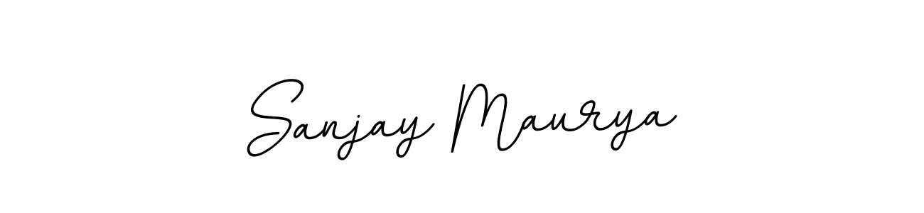 How to make Sanjay Maurya name signature. Use BallpointsItalic-DORy9 style for creating short signs online. This is the latest handwritten sign. Sanjay Maurya signature style 11 images and pictures png