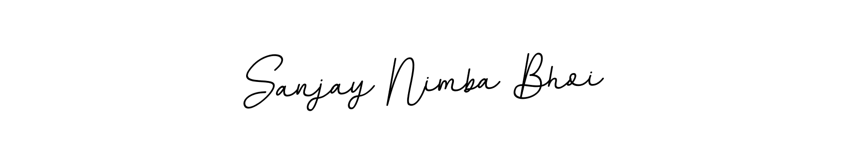 How to make Sanjay Nimba Bhoi name signature. Use BallpointsItalic-DORy9 style for creating short signs online. This is the latest handwritten sign. Sanjay Nimba Bhoi signature style 11 images and pictures png