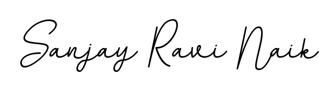 Transform the name Sanjay Ravi Naik into a signature masterpiece using BallpointsItalic-DORy9 font. Ideal for photographers, artists, and creators looking for watermarks. Sanjay Ravi Naik signature style 11 images and pictures png