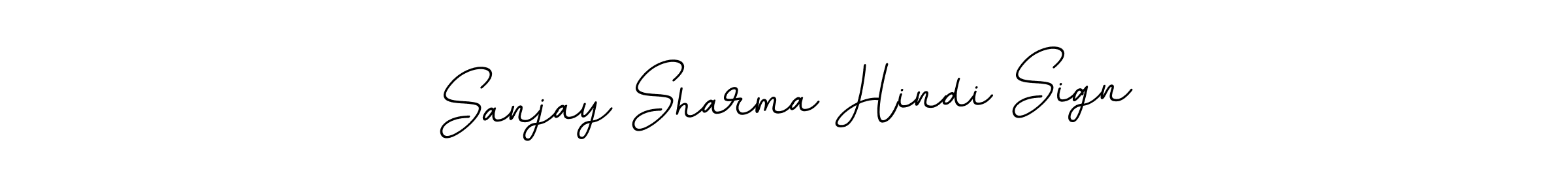 Design your own signature with our free online signature maker. With this signature software, you can create a handwritten (BallpointsItalic-DORy9) signature for name Sanjay Sharma Hindi Sign. Sanjay Sharma Hindi Sign signature style 11 images and pictures png
