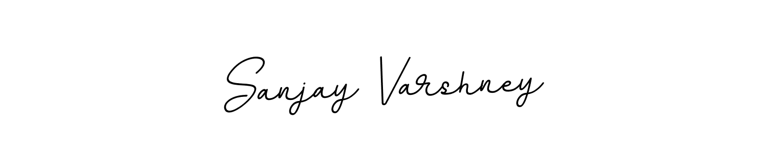 Use a signature maker to create a handwritten signature online. With this signature software, you can design (BallpointsItalic-DORy9) your own signature for name Sanjay Varshney. Sanjay Varshney signature style 11 images and pictures png