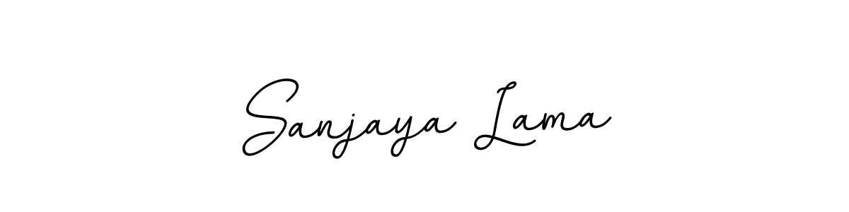Design your own signature with our free online signature maker. With this signature software, you can create a handwritten (BallpointsItalic-DORy9) signature for name Sanjaya Lama. Sanjaya Lama signature style 11 images and pictures png