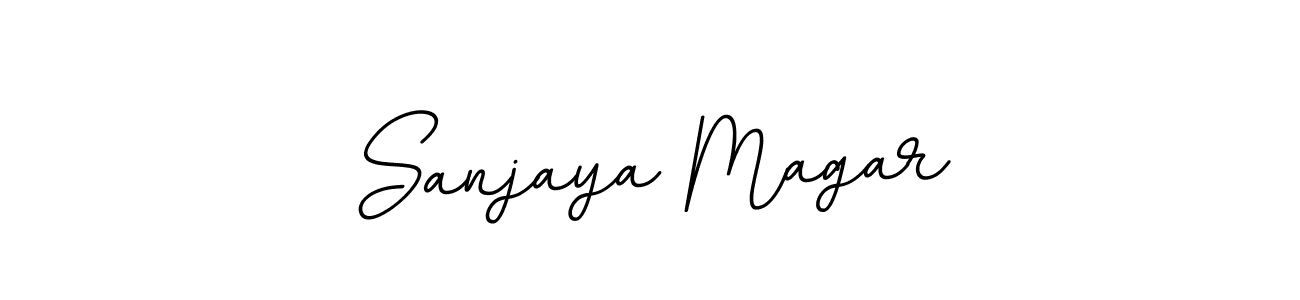 How to make Sanjaya Magar name signature. Use BallpointsItalic-DORy9 style for creating short signs online. This is the latest handwritten sign. Sanjaya Magar signature style 11 images and pictures png
