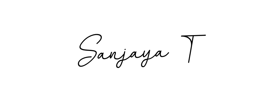 Use a signature maker to create a handwritten signature online. With this signature software, you can design (BallpointsItalic-DORy9) your own signature for name Sanjaya T. Sanjaya T signature style 11 images and pictures png