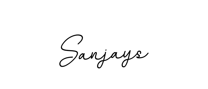 Create a beautiful signature design for name Sanjays. With this signature (BallpointsItalic-DORy9) fonts, you can make a handwritten signature for free. Sanjays signature style 11 images and pictures png