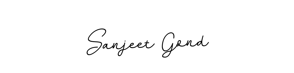 This is the best signature style for the Sanjeet Gond name. Also you like these signature font (BallpointsItalic-DORy9). Mix name signature. Sanjeet Gond signature style 11 images and pictures png
