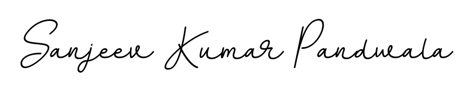 You should practise on your own different ways (BallpointsItalic-DORy9) to write your name (Sanjeev Kumar Pandwala) in signature. Don't let someone else do it for you. Sanjeev Kumar Pandwala signature style 11 images and pictures png