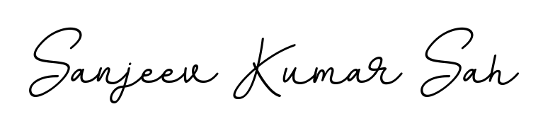 You should practise on your own different ways (BallpointsItalic-DORy9) to write your name (Sanjeev Kumar Sah) in signature. Don't let someone else do it for you. Sanjeev Kumar Sah signature style 11 images and pictures png