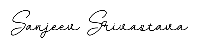 Discover how Sanjeev Srivastava looks in an executive cursive font (BallpointsItalic-DORy9). Perfect for legal documents, invoices, and certificates. Sanjeev Srivastava signature style 11 images and pictures png