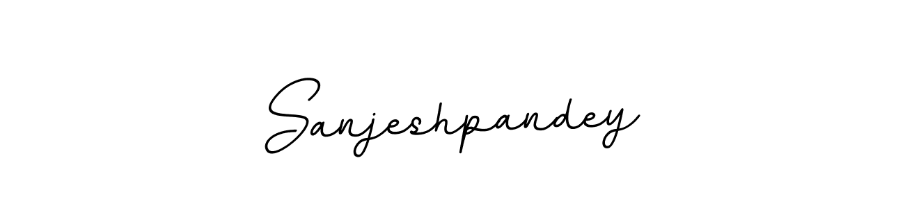 The best way (BallpointsItalic-DORy9) to make a short signature is to pick only two or three words in your name. The name Sanjeshpandey include a total of six letters. For converting this name. Sanjeshpandey signature style 11 images and pictures png