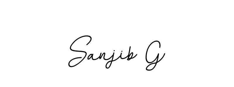 Sanjib G stylish signature style. Best Handwritten Sign (BallpointsItalic-DORy9) for my name. Handwritten Signature Collection Ideas for my name Sanjib G. Sanjib G signature style 11 images and pictures png