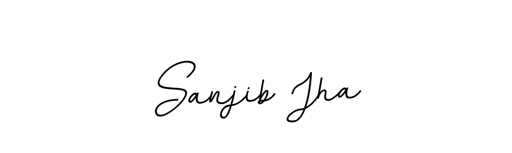 Use a signature maker to create a handwritten signature online. With this signature software, you can design (BallpointsItalic-DORy9) your own signature for name Sanjib Jha. Sanjib Jha signature style 11 images and pictures png
