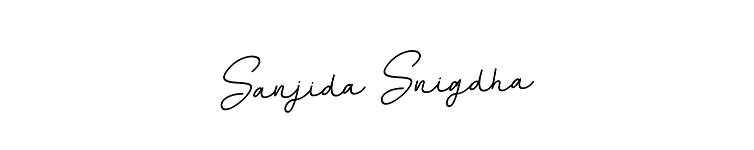 Make a beautiful signature design for name Sanjida Snigdha. With this signature (BallpointsItalic-DORy9) style, you can create a handwritten signature for free. Sanjida Snigdha signature style 11 images and pictures png