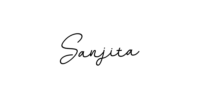 Sanjita stylish signature style. Best Handwritten Sign (BallpointsItalic-DORy9) for my name. Handwritten Signature Collection Ideas for my name Sanjita. Sanjita signature style 11 images and pictures png