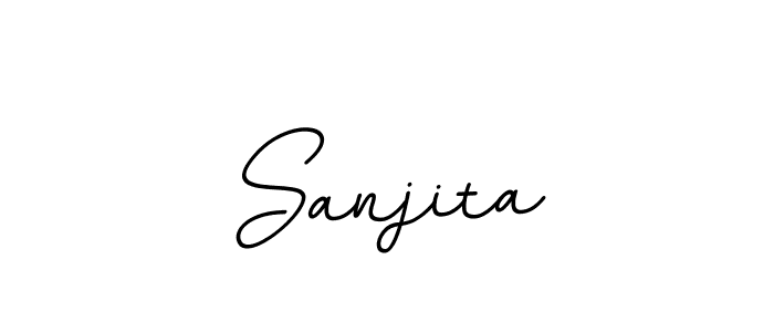 Sanjita stylish signature style. Best Handwritten Sign (BallpointsItalic-DORy9) for my name. Handwritten Signature Collection Ideas for my name Sanjita. Sanjita signature style 11 images and pictures png