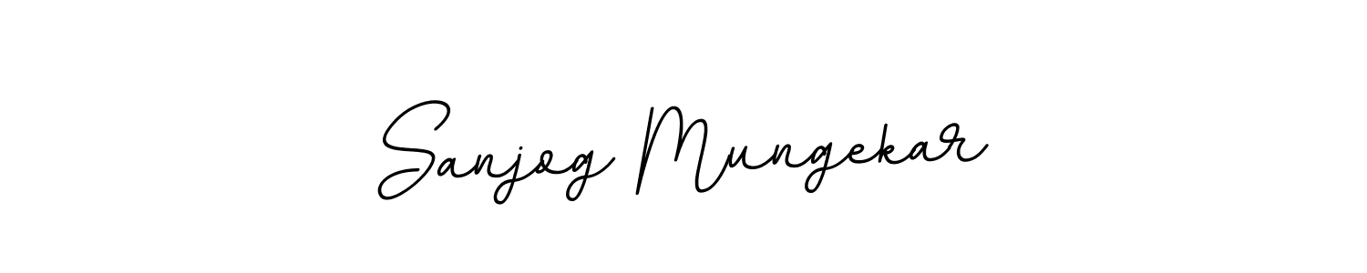 How to make Sanjog Mungekar name signature. Use BallpointsItalic-DORy9 style for creating short signs online. This is the latest handwritten sign. Sanjog Mungekar signature style 11 images and pictures png