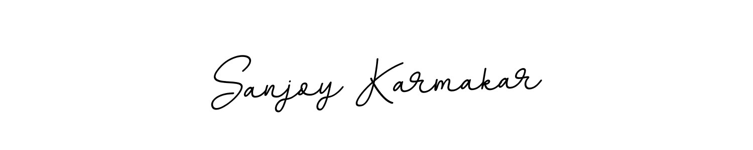 This is the best signature style for the Sanjoy Karmakar name. Also you like these signature font (BallpointsItalic-DORy9). Mix name signature. Sanjoy Karmakar signature style 11 images and pictures png