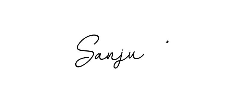 Design your own signature with our free online signature maker. With this signature software, you can create a handwritten (BallpointsItalic-DORy9) signature for name Sanju  *. Sanju  * signature style 11 images and pictures png