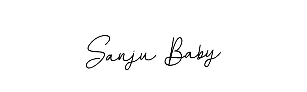 How to make Sanju Baby name signature. Use BallpointsItalic-DORy9 style for creating short signs online. This is the latest handwritten sign. Sanju Baby signature style 11 images and pictures png