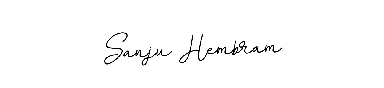 Make a beautiful signature design for name Sanju Hembram. With this signature (BallpointsItalic-DORy9) style, you can create a handwritten signature for free. Sanju Hembram signature style 11 images and pictures png