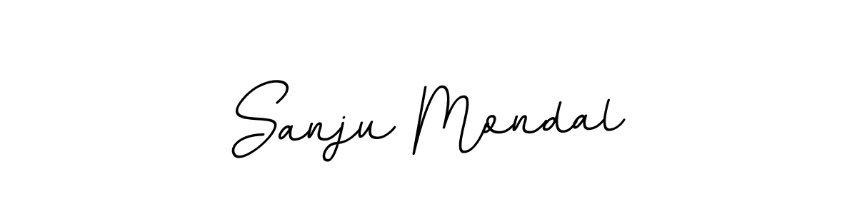 You should practise on your own different ways (BallpointsItalic-DORy9) to write your name (Sanju Mondal) in signature. don't let someone else do it for you. Sanju Mondal signature style 11 images and pictures png