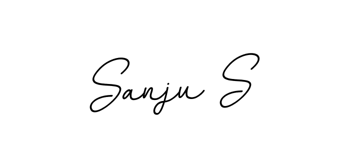Create a beautiful signature design for name Sanju S. With this signature (BallpointsItalic-DORy9) fonts, you can make a handwritten signature for free. Sanju S signature style 11 images and pictures png