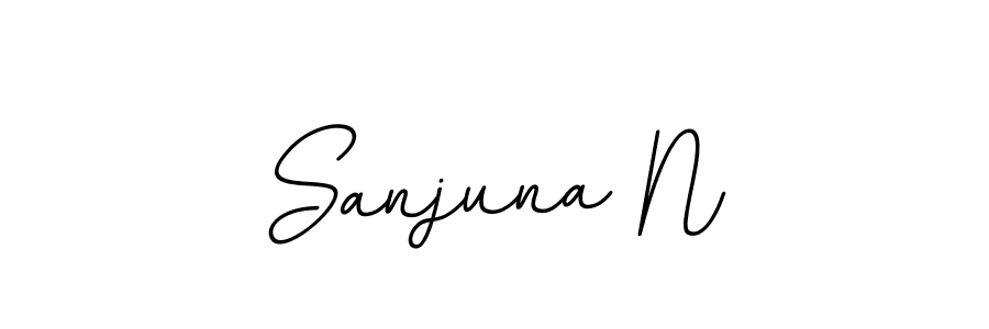 if you are searching for the best signature style for your name Sanjuna N. so please give up your signature search. here we have designed multiple signature styles  using BallpointsItalic-DORy9. Sanjuna N signature style 11 images and pictures png