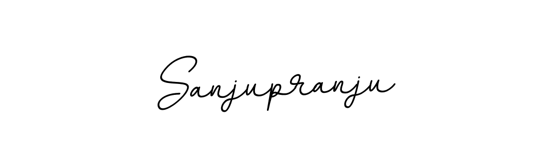 if you are searching for the best signature style for your name Sanjupranju. so please give up your signature search. here we have designed multiple signature styles  using BallpointsItalic-DORy9. Sanjupranju signature style 11 images and pictures png