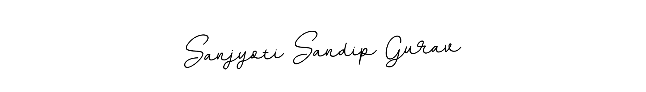 Make a beautiful signature design for name Sanjyoti Sandip Gurav. With this signature (BallpointsItalic-DORy9) style, you can create a handwritten signature for free. Sanjyoti Sandip Gurav signature style 11 images and pictures png