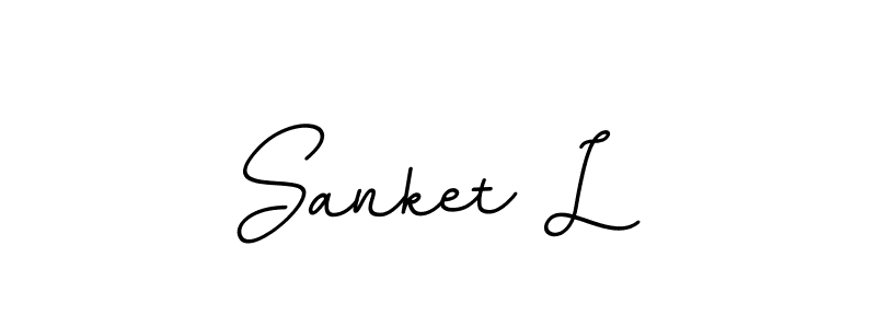 How to make Sanket L name signature. Use BallpointsItalic-DORy9 style for creating short signs online. This is the latest handwritten sign. Sanket L signature style 11 images and pictures png